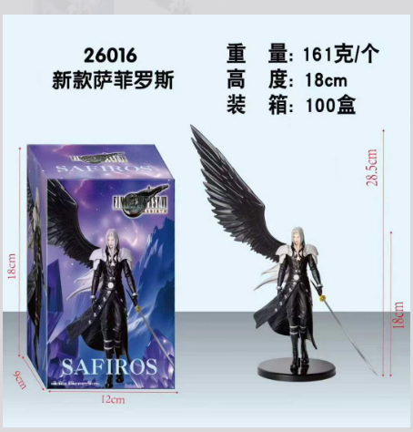 Model Kit Final Fantasy - โมเดลเซฟริออธ แองเจิล จาก Final Fantasy ของสะสมจากเกม