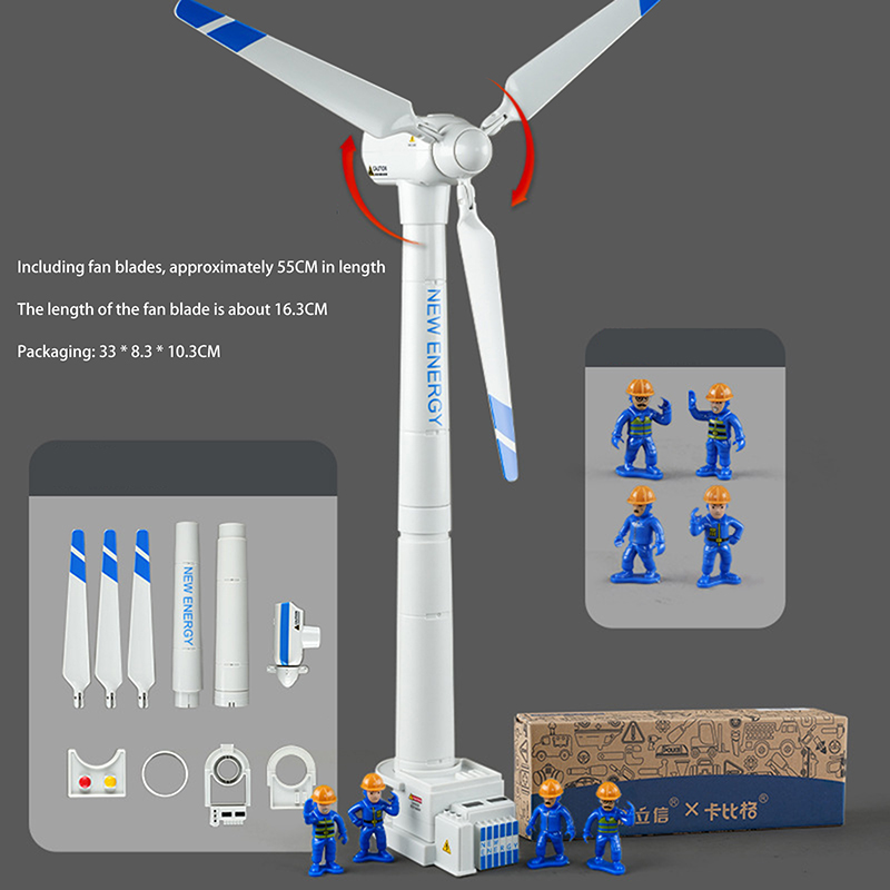 Model Kit Plastic - ของเล่นจำลองกังหันลมสำหรับเด็ก - ชุดวิทยาศาสตร์ขนาดใหญ่