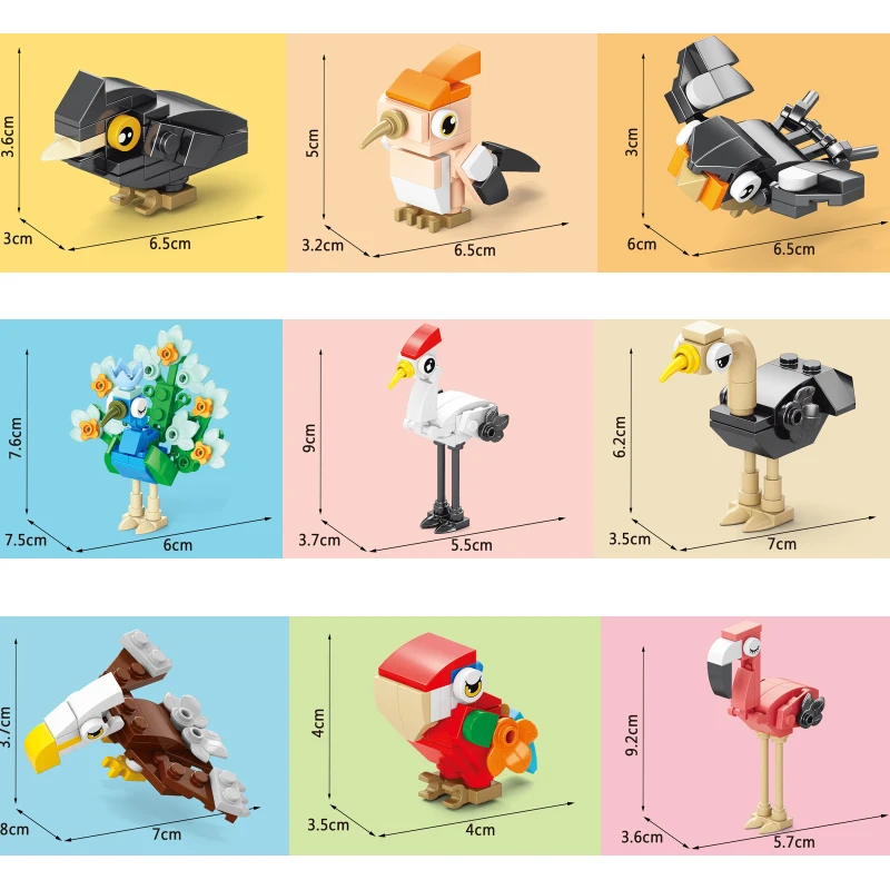 ตัวต่อสัตว์ นก นกแก้ว นกยูง นก - Model Kit Plastic บทวิจารณ์และราคา